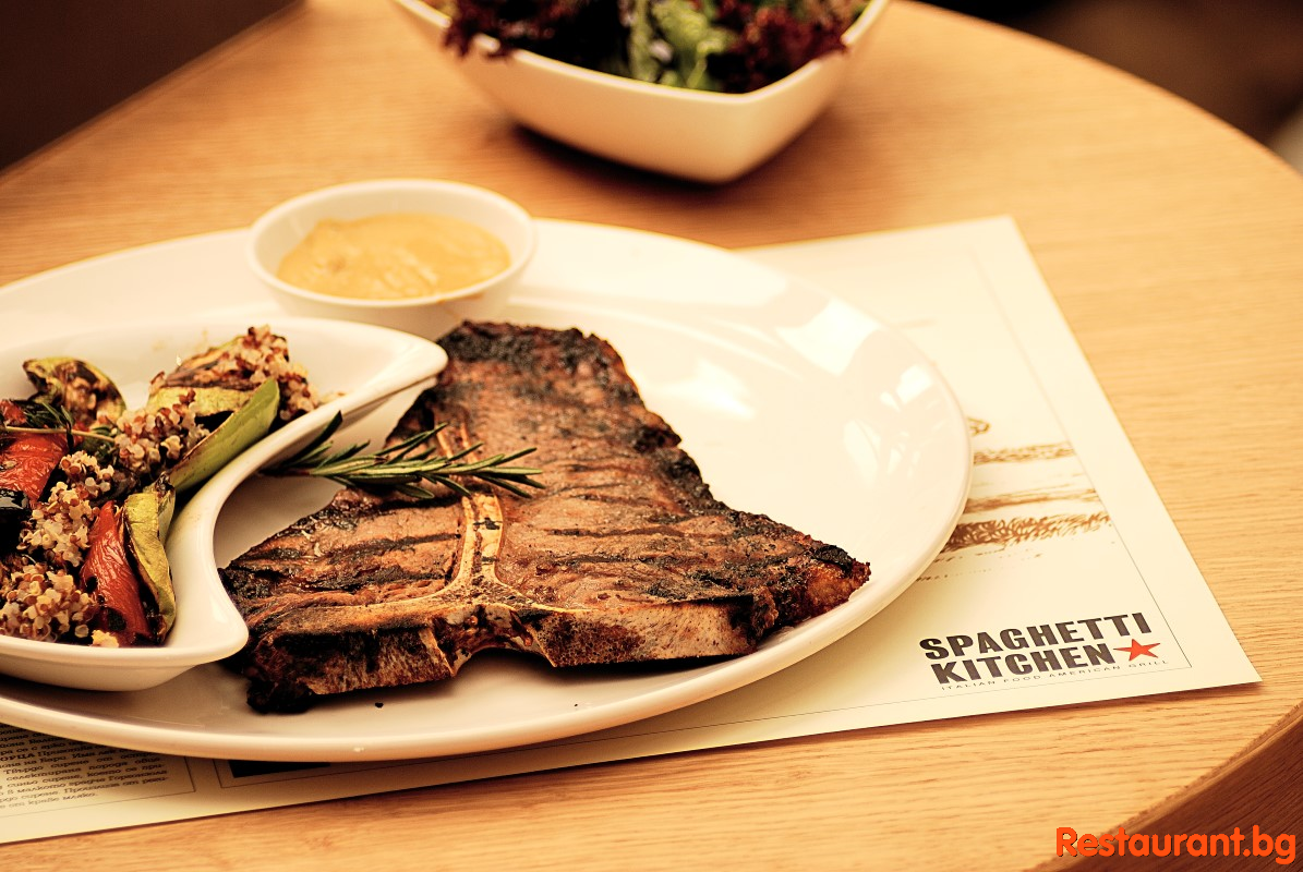 T-bone steak at Spaghetti Kitchen