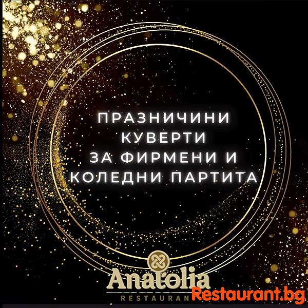Ресторант Anatolia ви кани да превърнете вашето фирмено или коледно парти в незабравимо преживяване! Ресторант Anatolia ви кани да превърнете вашето фирмено или коледно парти в незабравимо преживяване!
