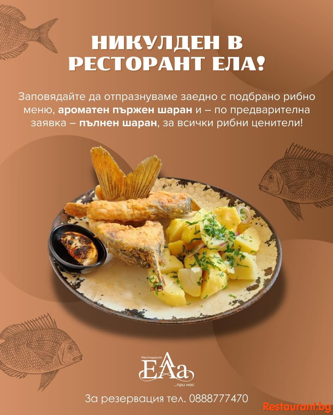 Никулден наближава, а в Ресторант ЕЛА вече ухае на празник !