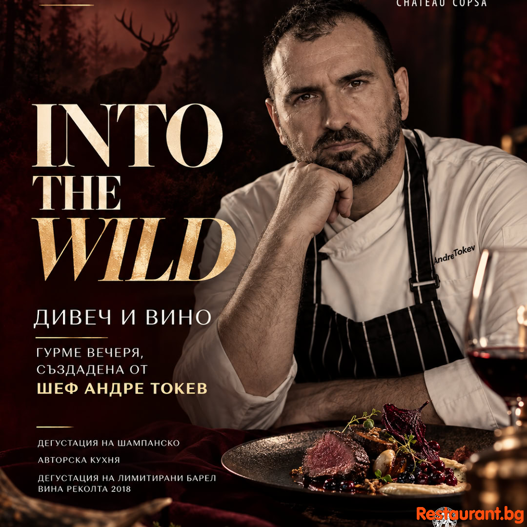 Chateau Copsa представя INTO THE WILD - преживяване, създадено от шеф Андре Токев