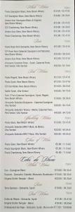 Wine List