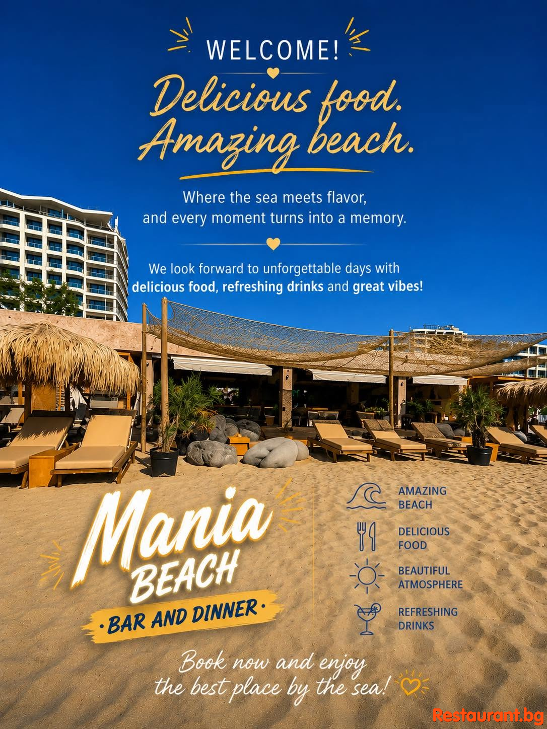 Beach Bar & Dinner MANIA Sunny Beach